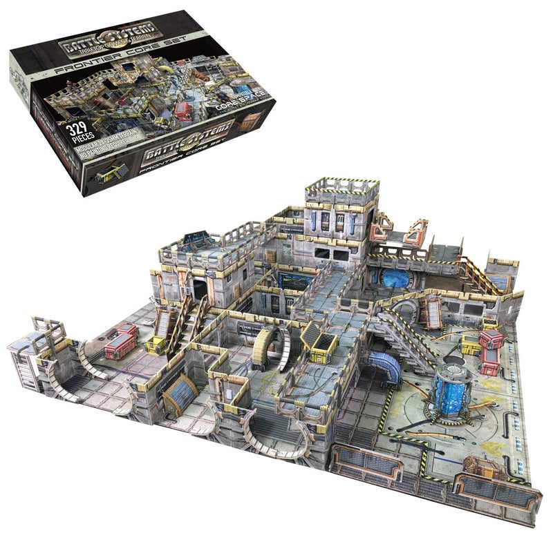 Battle Systems Sci-fi Terrain Frontier Core Set - 28-35mm RPG/Wargames / 40k Necromunda Card Scenery - Image 1
